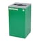 Alpine Industries 87 Gal. 3-Stream Steel Blue Recycling, Green Recycling, and Black Commercial Trash Can Station ALP4450-BLK-KIT39 - alternate 10